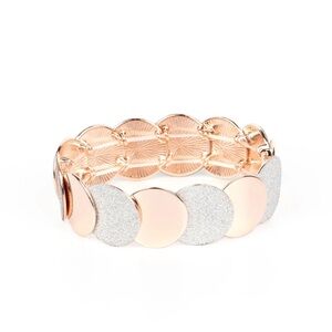 Elegant Rose Gold and Silver Bracelet